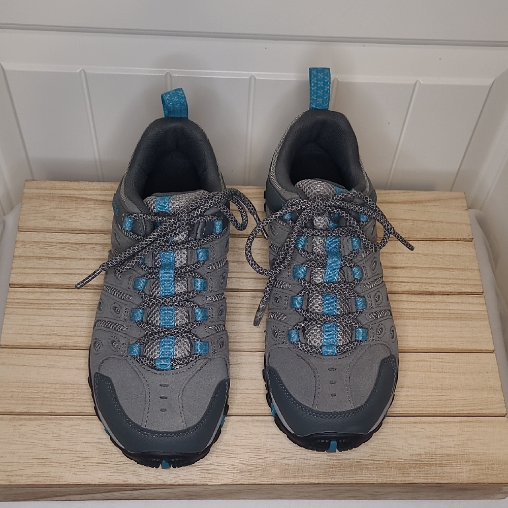 Merrell Gray and Blue Athletic Sneakers
